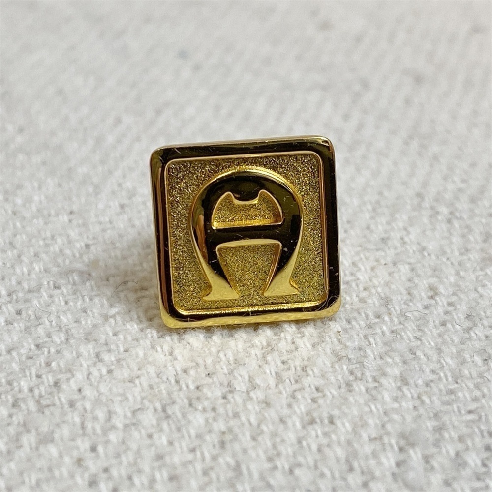 ETIENNE AIGNER Logo Tie Tack lapel pin